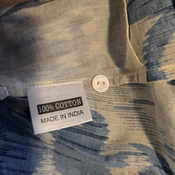 Olivia James Blue and White  Blouse M - Picture 7 of 7